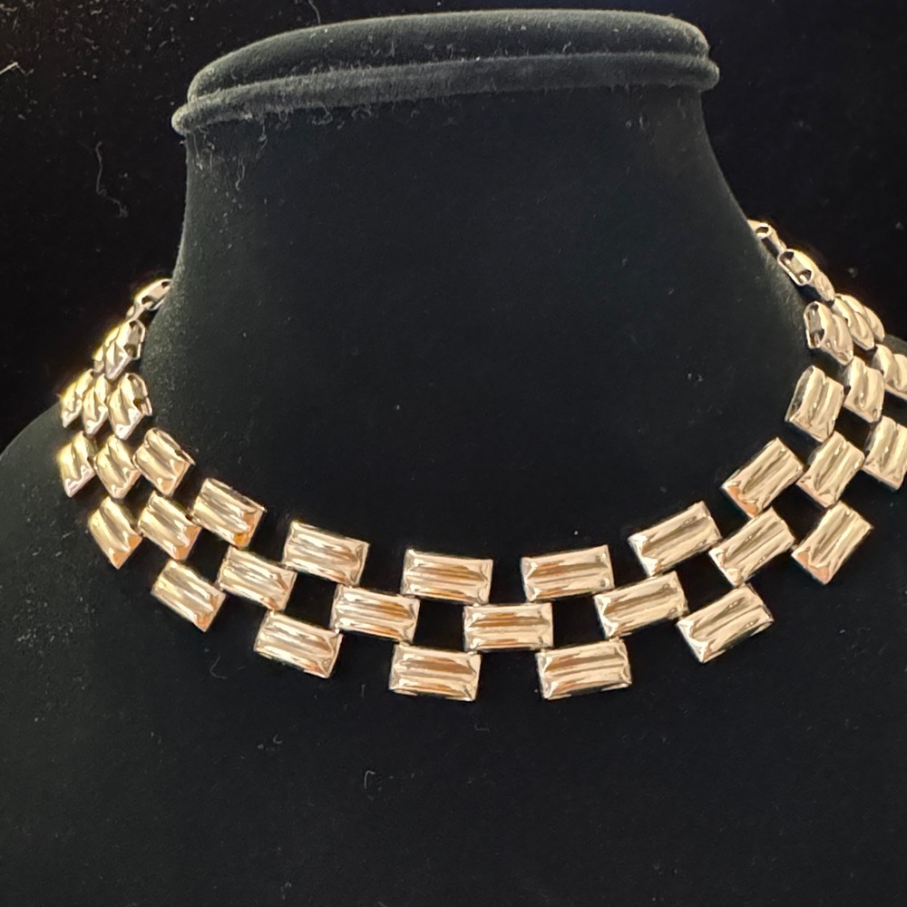 Vintage Silver-Tone Choker Necklace